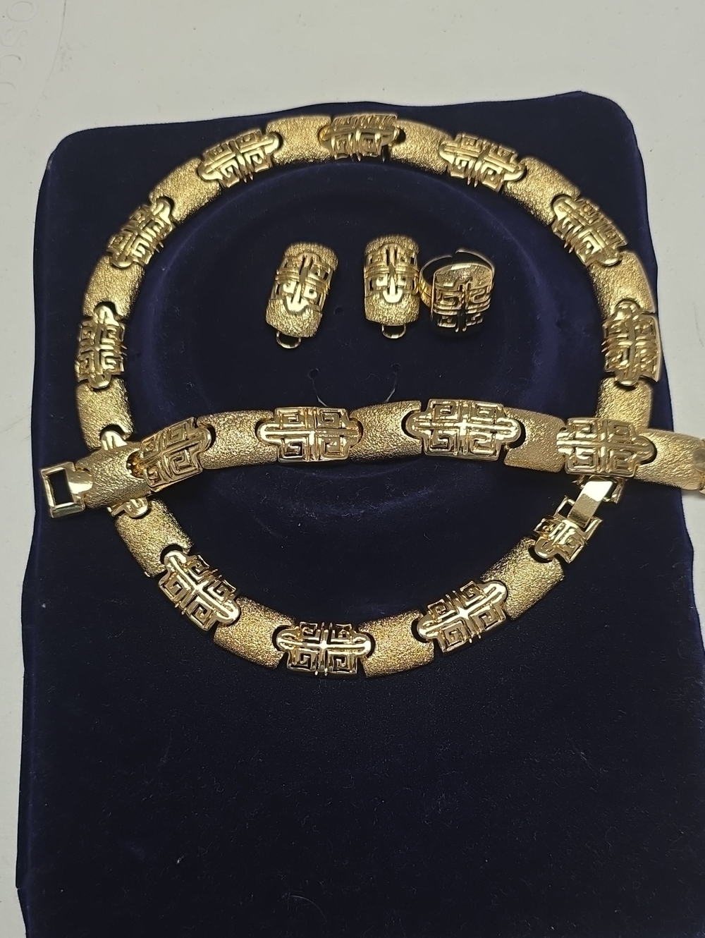 Gold-Tone Women's Necklace, Bracelet & Earring Set